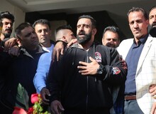 استقبال پرشور از هادی چوپان در فرودگاه شهید دستغیب شیراز+تصاویر