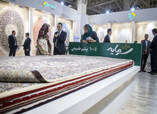 استقبال بازدیدکنندگان نمایشگاه فرش ماشینی از فرش صد درصد پشم طبیعی سرمایه  