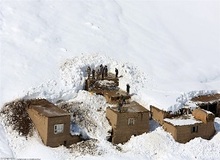 سقوط بهمن در روستای برده سور ارومیه