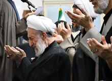 اقامه نماز باران به امامت کاظم صدیقی در قم+عکس