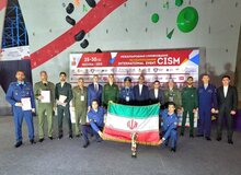 درخشش تیم سنگ‌نوردی نیروهای مسلح در نخستین رقابت بین‌المللی ارتش‌های جهان