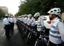 فعالیت «پلیس دوچرخه‌سوار» در منطقه ۷ تهران
