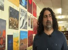 ببینید/ نمایشگاه نقاشی چهارمین پسر اسامه بن لادن، رهبر سابق القاعده+فیلم 