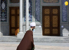 تصاویری از بسته شدن حرم حضرت معصومه در قم
