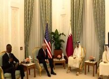 امیر قطر خطاب به ترامپ: حاضریم که تجارب خودمان در برگزاری جام جهانی را به شما منتقل کنیم + فیلم